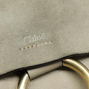 Chloe Fay Shoulder Bag Suede Leather Gray Gold Auth sw536-17
