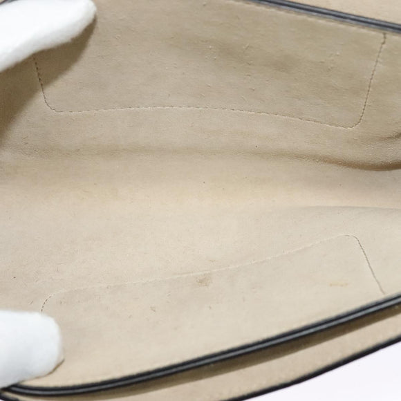 Chloe Fay Shoulder Bag Suede Leather Gray Gold Auth sw536