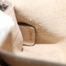 Chloe Fay Shoulder Bag Suede Leather Gray Gold Auth sw536-12