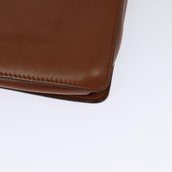 Chloe Fay Shoulder Bag Suede Leather Orange Gold Auth sw537