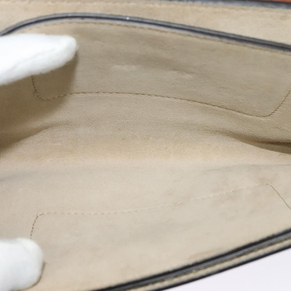 Chloe Fay Shoulder Bag Suede Leather Orange Gold Auth sw537