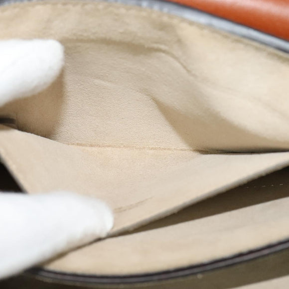 Chloe Fay Shoulder Bag Suede Leather Orange Gold Auth sw537