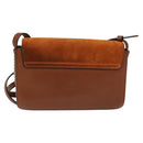 Chloe Fay Shoulder Bag Suede Leather Orange Gold Auth sw537-2