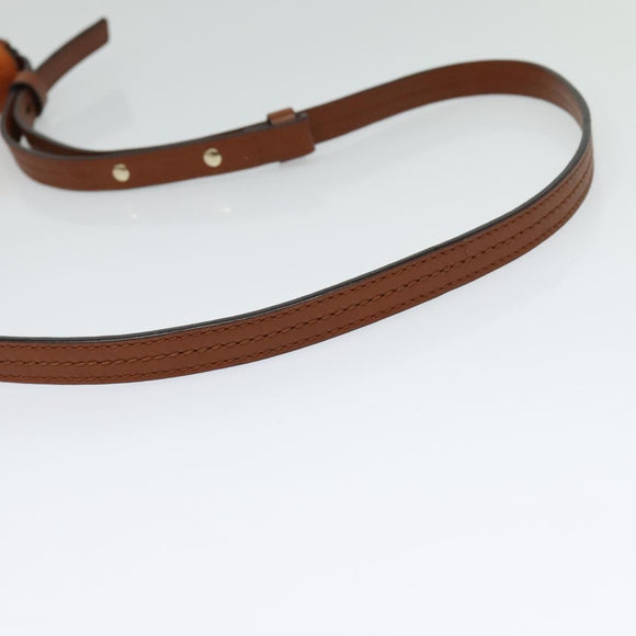 Chloe Fay Shoulder Bag Suede Leather Orange Gold Auth sw537