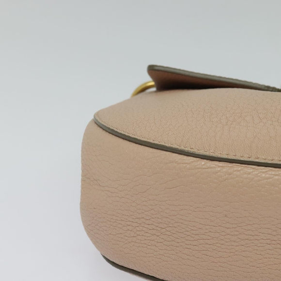 Chloe Chain Drew Shoulder Bag Leather Pink Gold Auth sw539