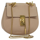 Chloe Chain Drew Shoulder Bag Leather Pink Gold Auth sw539-1
