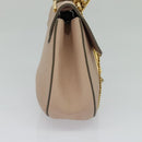 Chloe Chain Drew Shoulder Bag Leather Pink Gold Auth sw539-3