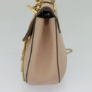 Chloe Chain Drew Shoulder Bag Leather Pink Gold Auth sw539-4