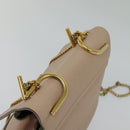 Chloe Chain Drew Shoulder Bag Leather Pink Gold Auth sw539-6