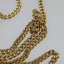 Chloe Chain Drew Shoulder Bag Leather Gray Gold Auth sw540-8