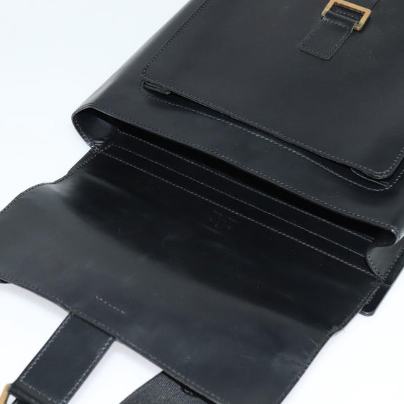 LOUIS VUITTON Liege Fantassan Shoulder Bag Leather Black M92223 LV Auth sw544