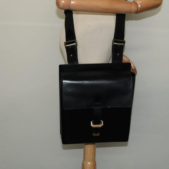LOUIS VUITTON Liege Fantassan Shoulder Bag Leather Black M92223 LV Auth sw544