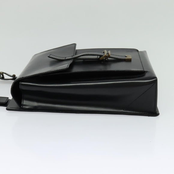 LOUIS VUITTON Liege Fantassan Shoulder Bag Leather Black M92223 LV Auth sw544