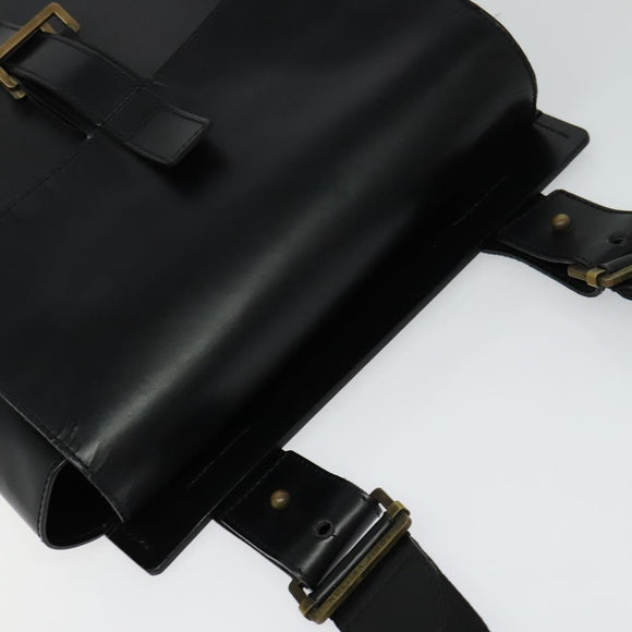 LOUIS VUITTON Liege Fantassan Shoulder Bag Leather Black M92223 LV Auth sw544