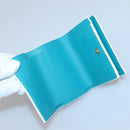 SAINT LAURENT Wallet Leather Gold White Auth sw546-8