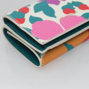 SAINT LAURENT Wallet Leather Gold White Auth sw546-14