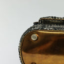 BVLGARI Leoni Hand Bag Leather 2way Gold Auth sw547-9