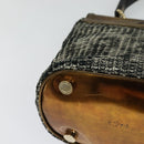 BVLGARI Leoni Hand Bag Leather 2way Gold Auth sw547-15