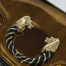 BVLGARI Leoni Hand Bag Leather 2way Gold Auth sw547-18