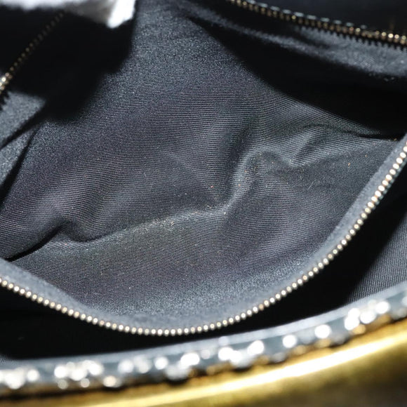 BVLGARI Leoni Hand Bag Leather 2way Gold Auth sw547