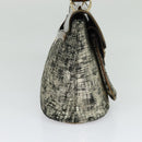 BVLGARI Leoni Hand Bag Leather 2way Gold Auth sw547-3