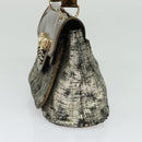 BVLGARI Leoni Hand Bag Leather 2way Gold Auth sw547-4