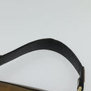 BVLGARI Leoni Hand Bag Leather 2way Gold Auth sw547-8