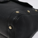 BVLGARI Shoulder Bag Leather Black Gold Auth sw548-9