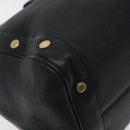BVLGARI Shoulder Bag Leather Black Gold Auth sw548-16