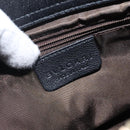 BVLGARI Shoulder Bag Leather Black Gold Auth sw548-20