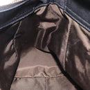 BVLGARI Shoulder Bag Leather Black Gold Auth sw548-22