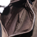 BVLGARI Shoulder Bag Leather Black Gold Auth sw548-23