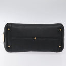 BVLGARI Shoulder Bag Leather Black Gold Auth sw548-5