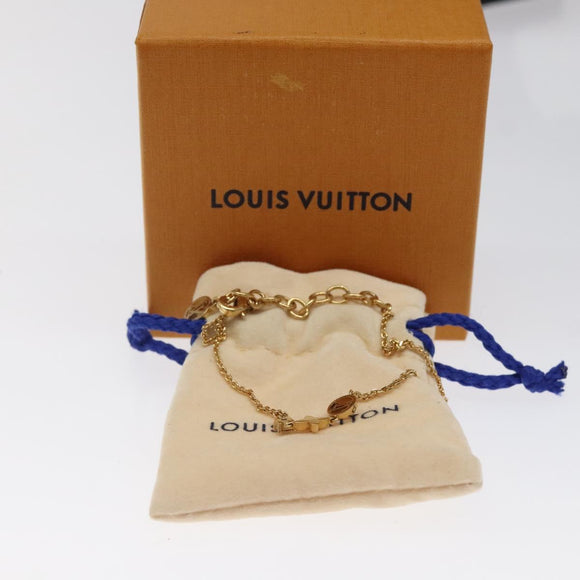 LOUIS VUITTON Bracelet Petit Louis Bracelet metal Gold M00374 LV Auth sw559