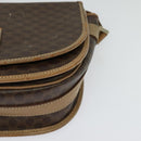 CELINE Macadam Canvas Shoulder Bag PVC Leather Brown Gold Auth sw561-15