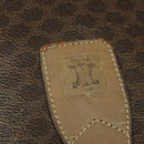 CELINE Macadam Canvas Shoulder Bag PVC Leather Brown Gold Auth sw561-10