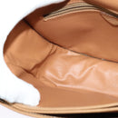 CELINE Macadam Canvas Shoulder Bag PVC Leather Brown Gold Auth sw561-19