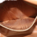 CELINE Macadam Canvas Shoulder Bag PVC Leather Brown Gold Auth sw561-21