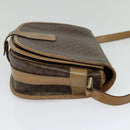 CELINE Macadam Canvas Shoulder Bag PVC Leather Brown Gold Auth sw561-4