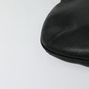 GUCCI Shoulder Bag Leather Black Gold Auth sw564-9