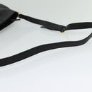 GUCCI Shoulder Bag Leather Black Gold Auth sw564-7