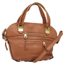 Chloe Angie Hand Bag Leather 2way Pink Gold Auth sw569-1