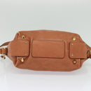 Chloe Angie Hand Bag Leather 2way Pink Gold Auth sw569-5