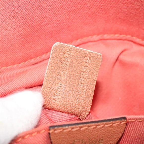 Chloe Angie Hand Bag Leather 2way Pink Gold Auth sw569