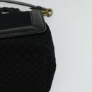 BOTTEGA VENETA Chain Shoulder Bag Cotton Black Gold Auth sw586-15