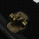 BOTTEGA VENETA Chain Shoulder Bag Cotton Black Gold Auth sw586-18