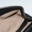 BOTTEGA VENETA Chain Shoulder Bag Cotton Black Gold Auth sw586-21