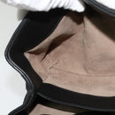 BOTTEGA VENETA Chain Shoulder Bag Cotton Black Gold Auth sw586-22