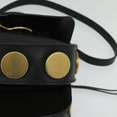 Chloe Curtis Shoulder Bag Suede Black Gold Auth sw587-14