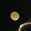 Chloe Curtis Shoulder Bag Suede Black Gold Auth sw587-17